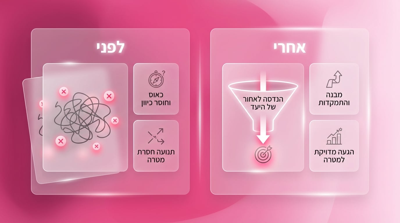 אסטרטגיה עסקית | 4 שלבים קריטיים שיצילו אתכם מעבודה עיוורת