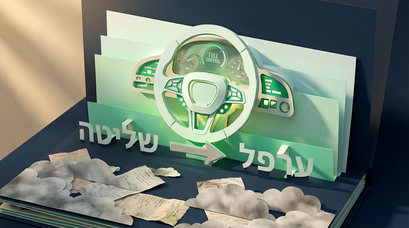 אמנות נייר המציגה מעבר מערפל פיננסי לשליטה מלאה דרך ניהול פיננסי נכון