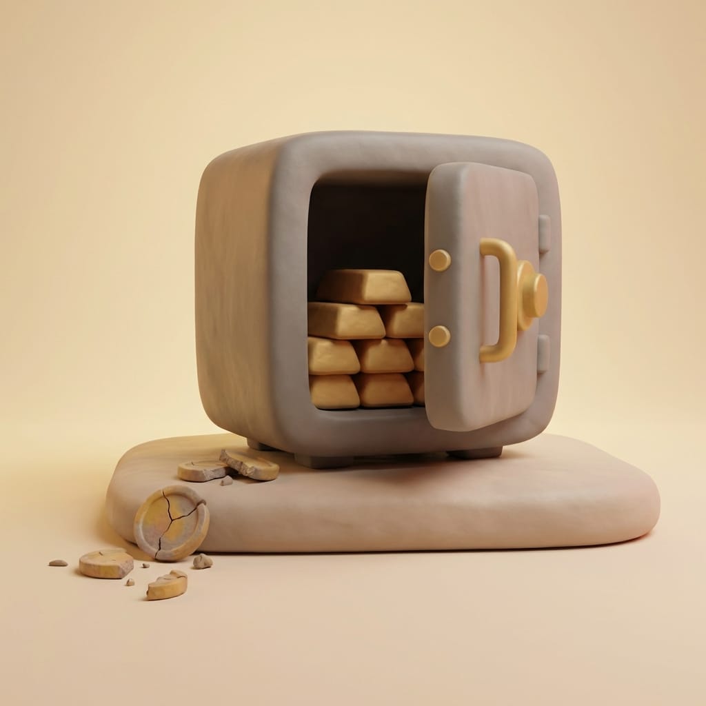 אייקון כספת חימר המייצגת רווח מתשדירים