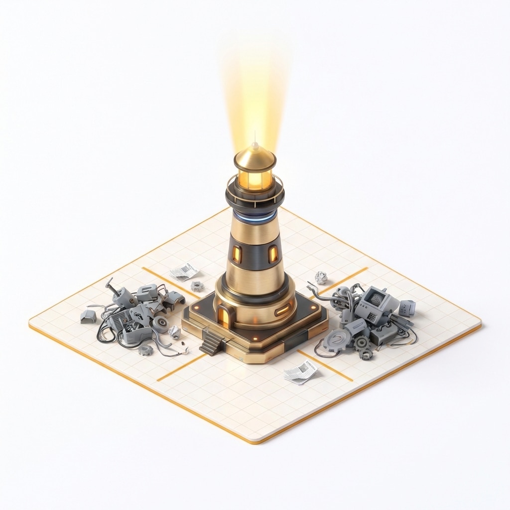 אייקון מגדלור טכנולוגי המייצג אסטרטגיית קידום אתרים