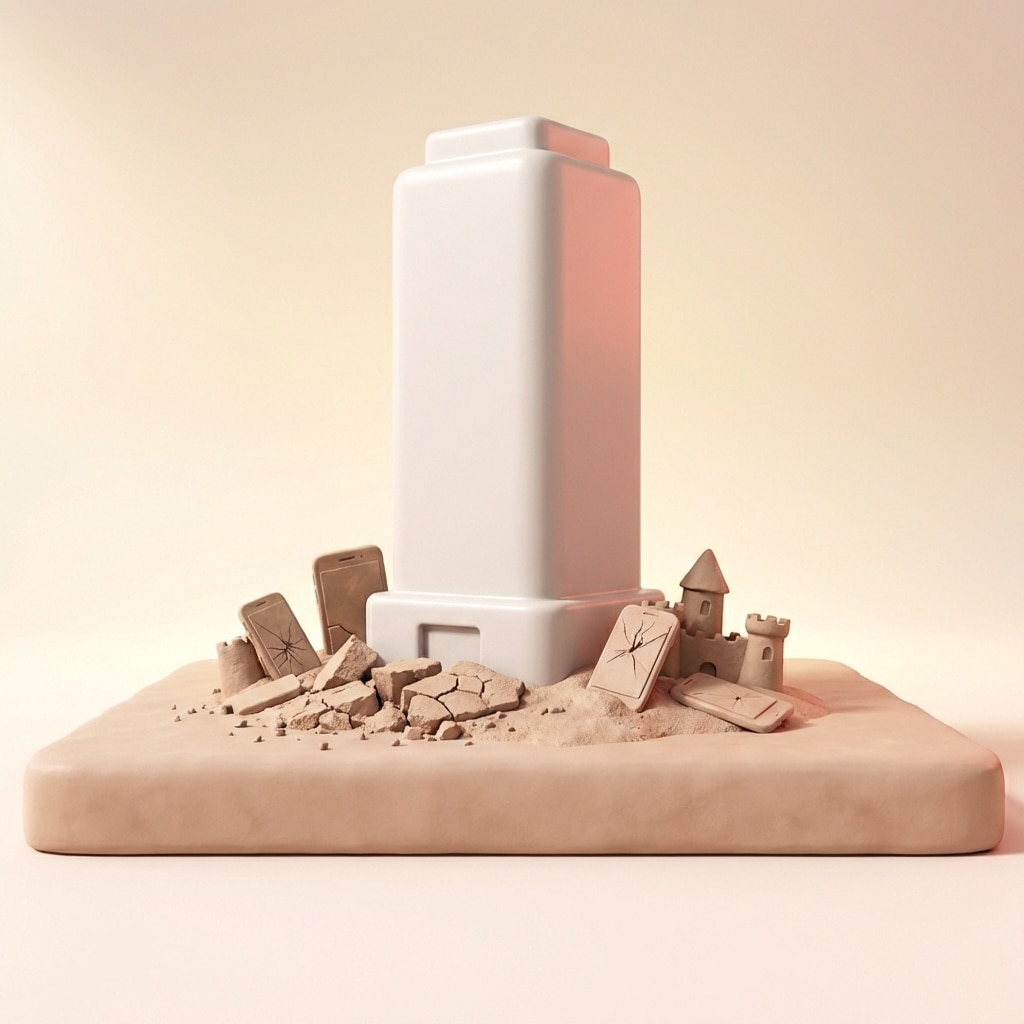 אייקון תלת מימד של גורד שחקים לבן בסגנון פלסטלינה