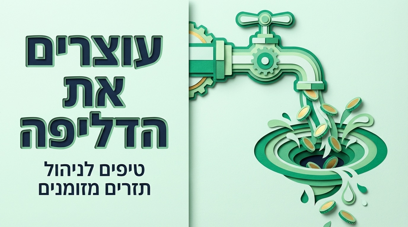 תזרים מזומנים | 5 סימנים שאתם שורפים כסף בלי לשים לב